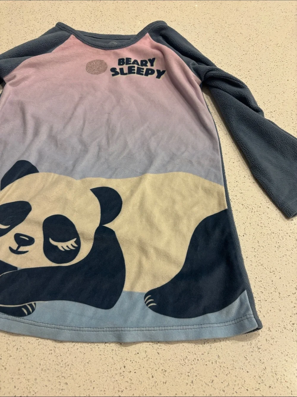 Fleece Beary Sleepy Panda girls Nightshirt